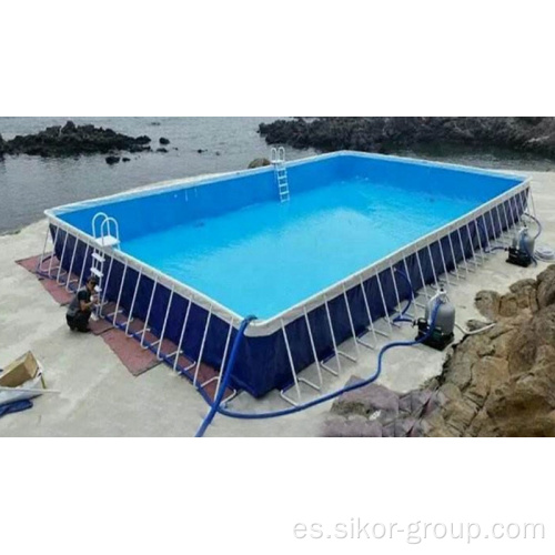 Nuevo diseño Piscina de marco de metal rectangular de gran tamaño personal